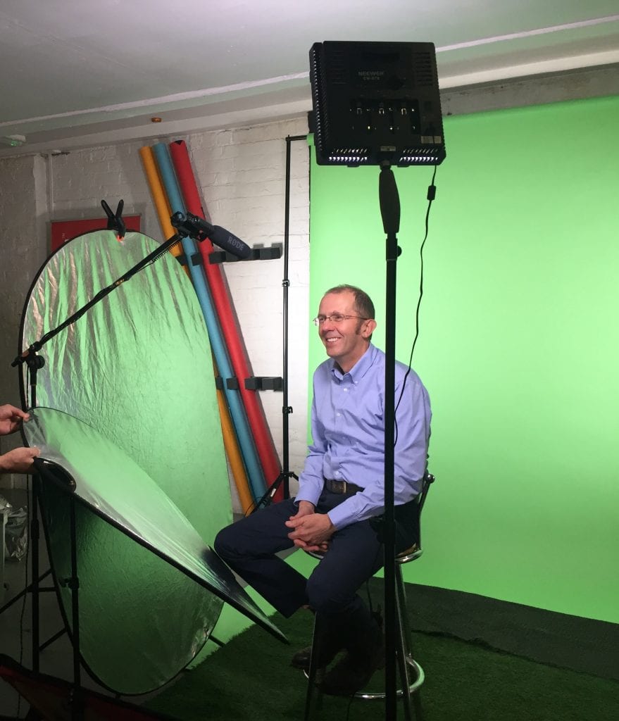 Dr Phil Caunt behind the scenes at our Genesis Biosciences videoshoot