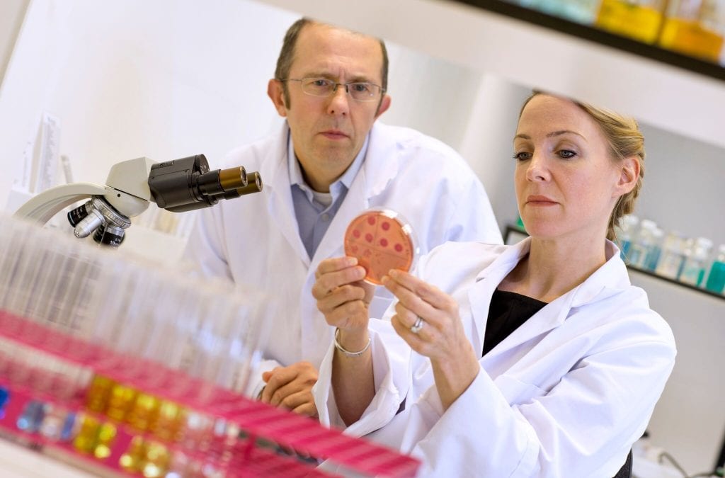 Dr Emma Saunders and Dr Phil Caunt of Genesis Biosciences