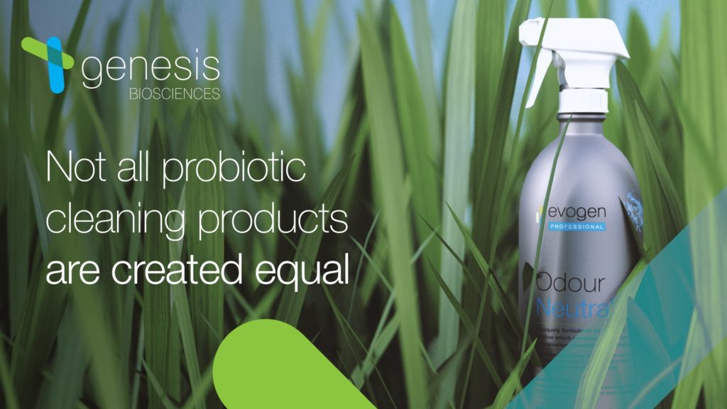 Not all probiotic cleaning products are created equal - scientific infographic from Genesis Biosciences