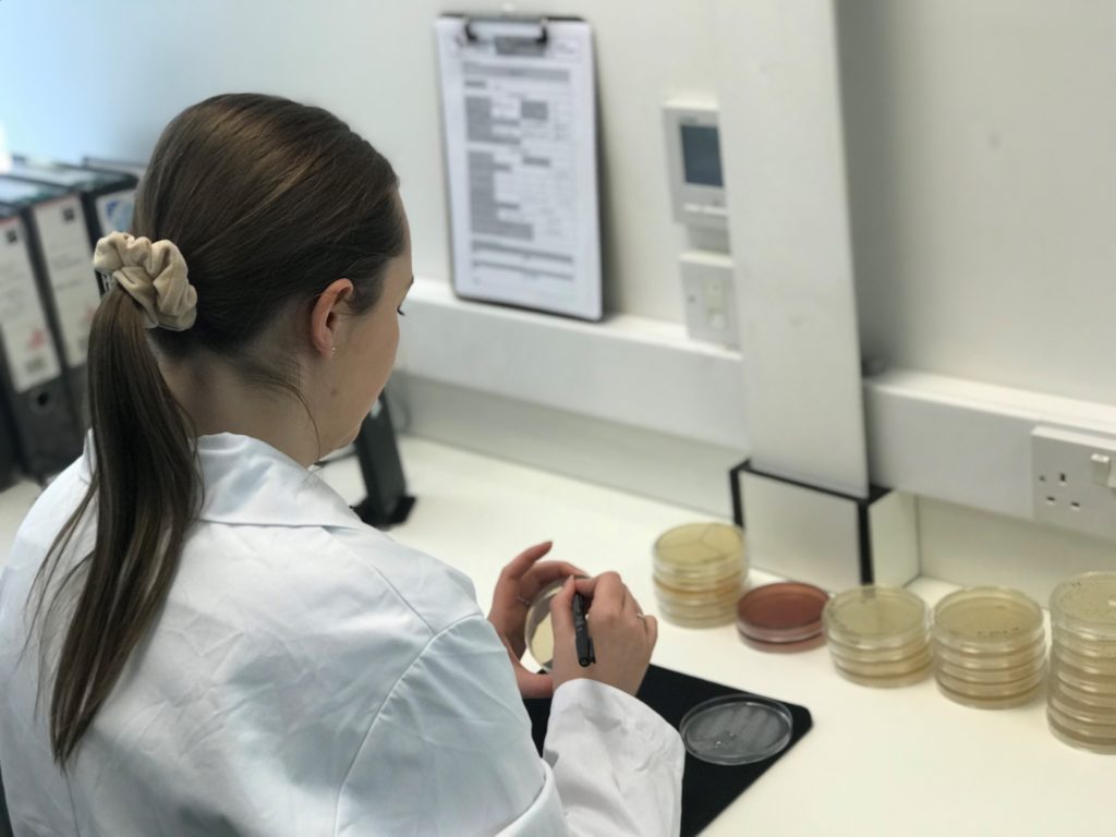 QC Lab Technician performing general checks at Genesis Biosciences UK